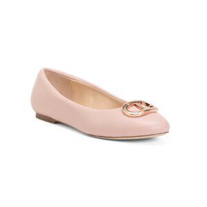 DEE OCLEPPO Rose Leather Prague Flats